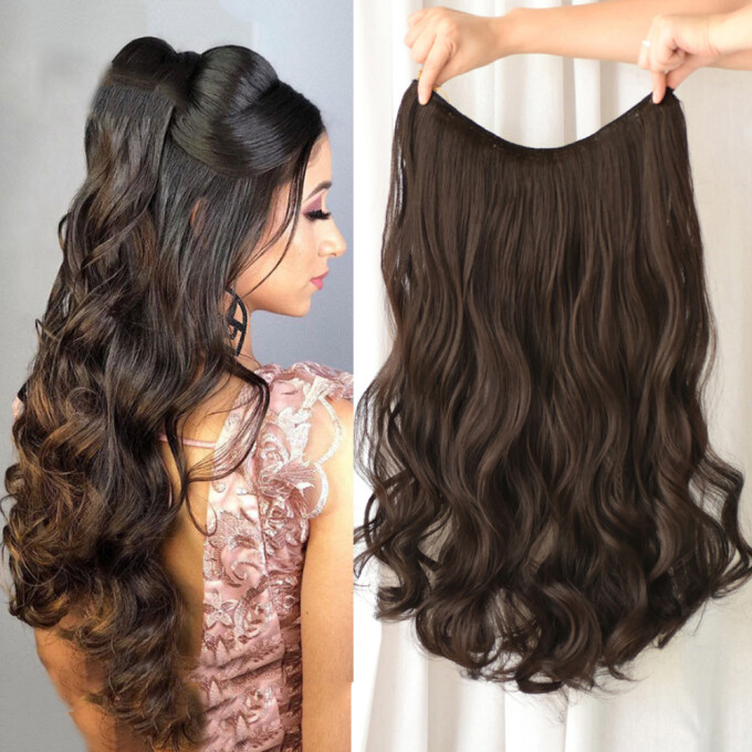 brown black curly 60cm 1